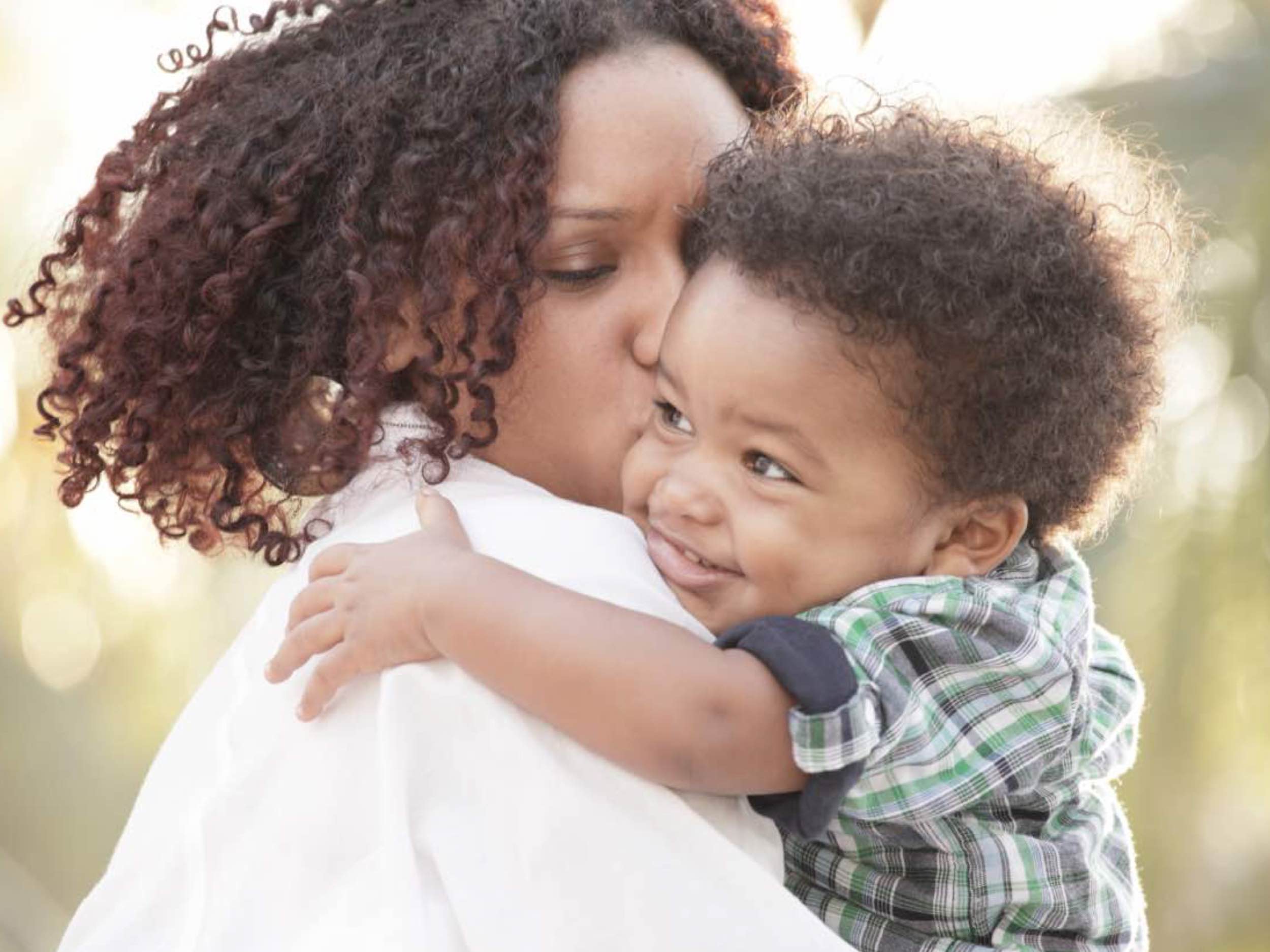 African American mom and child